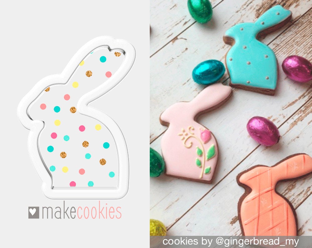 Bunny Cookie Cutter, Traditional Easter Rabbit Cookie Cutter, Easter C –  Makecookies